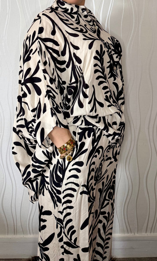 Ensemble Fleuris Noir et Blanc